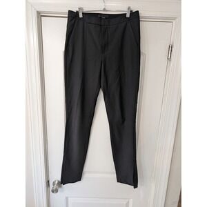 Alexander Wang Black Tailored Trousers Split Hem Slim Fit Dress Pants Womens 8